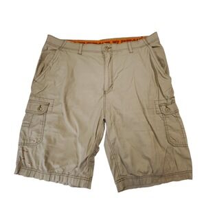 WearFirst Cargo Short 42 Men Beige Ripstop Skater Grunge Streetwear Hike 11" 24"